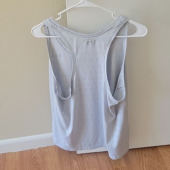 Under Armour Top XL Women's Grey Tank Athletic Workout Racerback - Picture 5 of 5